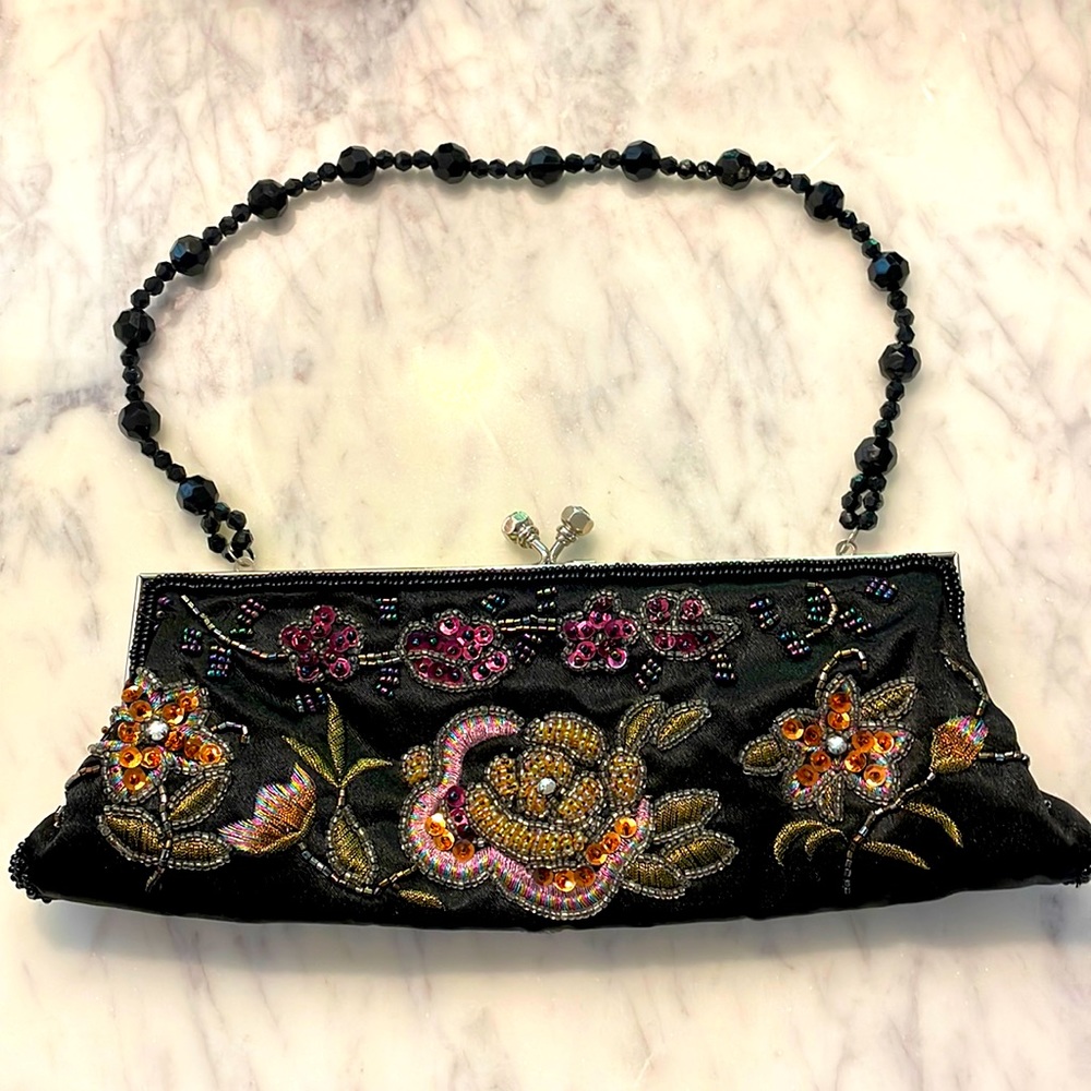 Satin and Sequin Evening Bag